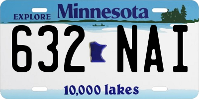 MN license plate 632NAI
