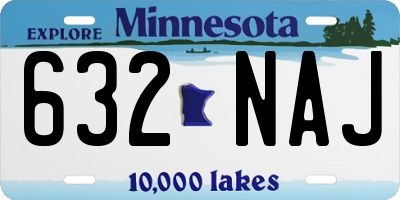 MN license plate 632NAJ