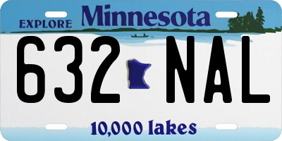 MN license plate 632NAL
