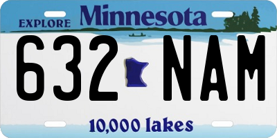 MN license plate 632NAM