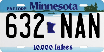 MN license plate 632NAN