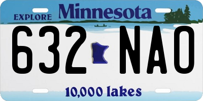 MN license plate 632NAO