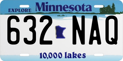 MN license plate 632NAQ