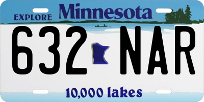 MN license plate 632NAR