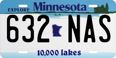 MN license plate 632NAS