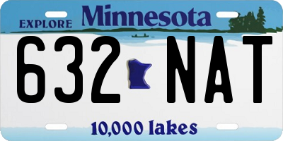 MN license plate 632NAT