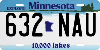 MN license plate 632NAU