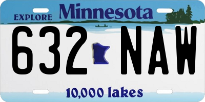 MN license plate 632NAW
