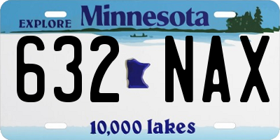 MN license plate 632NAX