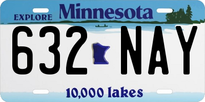 MN license plate 632NAY