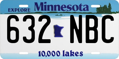 MN license plate 632NBC