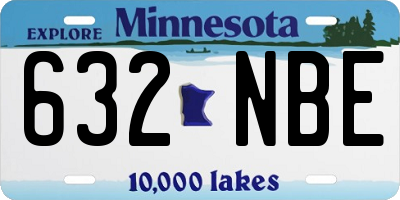 MN license plate 632NBE