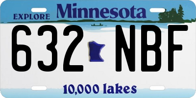 MN license plate 632NBF