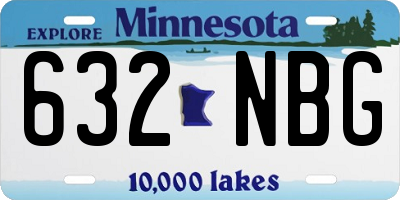 MN license plate 632NBG