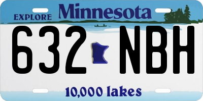 MN license plate 632NBH