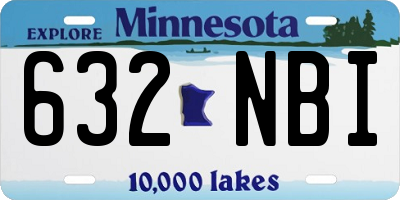MN license plate 632NBI