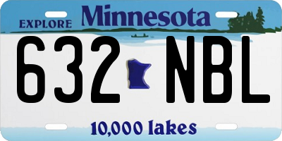 MN license plate 632NBL