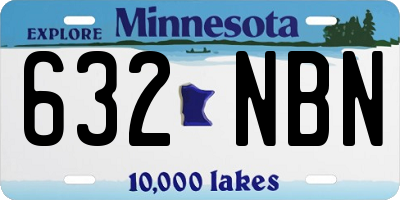 MN license plate 632NBN
