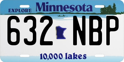 MN license plate 632NBP