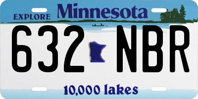 MN license plate 632NBR