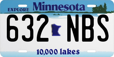 MN license plate 632NBS