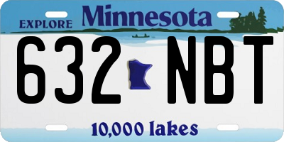 MN license plate 632NBT