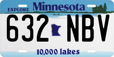MN license plate 632NBV