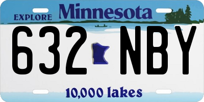 MN license plate 632NBY
