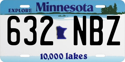 MN license plate 632NBZ
