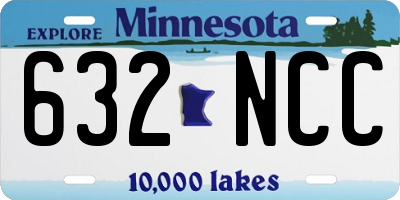 MN license plate 632NCC