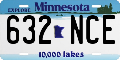 MN license plate 632NCE