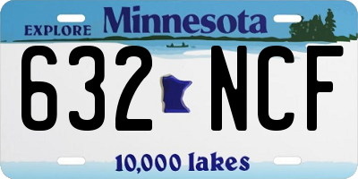 MN license plate 632NCF