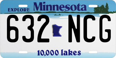 MN license plate 632NCG