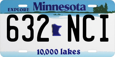 MN license plate 632NCI