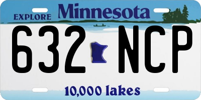 MN license plate 632NCP