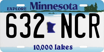 MN license plate 632NCR