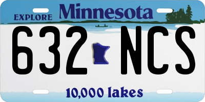 MN license plate 632NCS