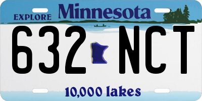 MN license plate 632NCT
