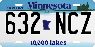 MN license plate 632NCZ