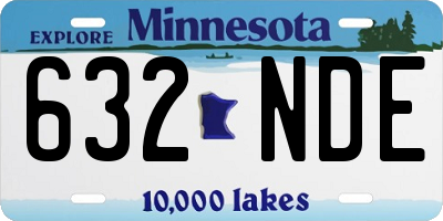 MN license plate 632NDE