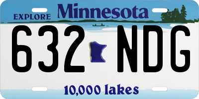 MN license plate 632NDG