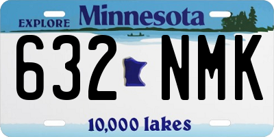 MN license plate 632NMK