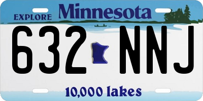 MN license plate 632NNJ