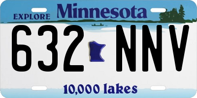 MN license plate 632NNV