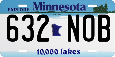 MN license plate 632NOB