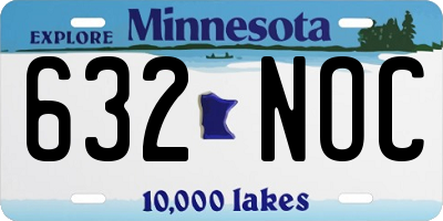 MN license plate 632NOC