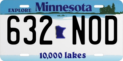 MN license plate 632NOD