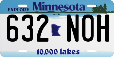 MN license plate 632NOH