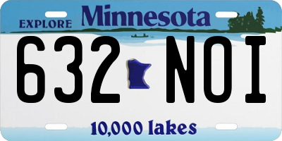 MN license plate 632NOI