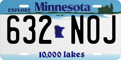MN license plate 632NOJ